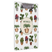 Aquarell Pflanze Terracotta Töpfe Name Klemmbrett (Rechts)