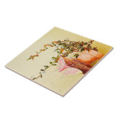 Aquarell-Pflanze und Butterfly-Metal Fliese (Seite)