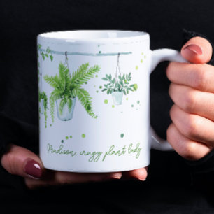 Aquarell-Pflanzen-Lady-Botanischer-Name-Geschenk Kaffeetasse