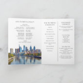 Aquarell Philadelphia Elegante Hochzeit Programm (Innenseite)