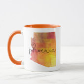 Aquarell Phoenix Arizona Tasse (Links)