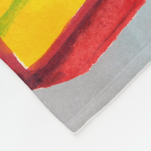 Aquarell-Phoenix-Motel Fleecedecke (Ecke)