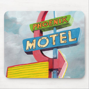 Aquarell-Phoenix-Motel Mousepad