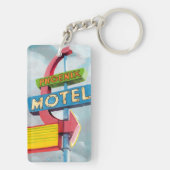 Aquarell-Phoenix-Motel Schlüsselanhänger (Rückseite)