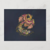 Aquarell Phoenix Postkarte (Vorderseite)