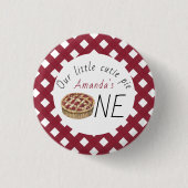 Aquarell-Pie-Kindergeburtstag Button (Vorderseite)