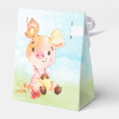 Aquarell Piggy Baby Duschfarm Geschenkschachtel (Rückseite)