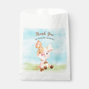Aquarell Piggy Baby Showfarm Vielen Dank Geschenktütchen