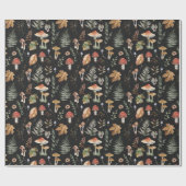 Aquarell-Pilz-Botanik-Pattern-Decoupage Geschenkpapier (Flach)