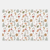Aquarell-Pilz-Botanik-Pattern-Decoupage Geschenkpapier Set (Vorderseite)