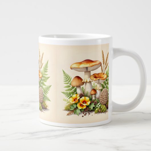 Aquarell-Pilze Jumbo-Tasse (Rechts)