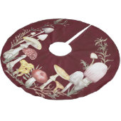 Aquarell Pilze Pilz Weihnachtsfeiertag Polyester Weihnachtsbaumdecke (Schrägansicht)