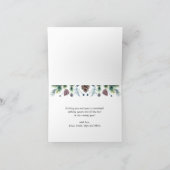 Aquarell Pine Cones Branchen Weihnachtsgrüße Karte (Innenseite)