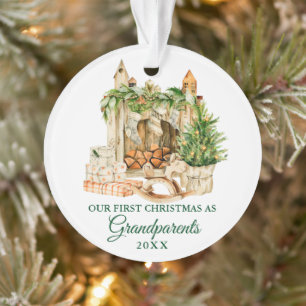 Aquarell Pine Grandeltern Erste Weihnachten Ornament