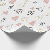 Aquarell Pine Tree Weihnachtswrapppapier Geschenkpapier (Ecke)