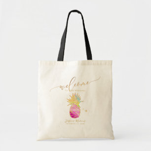 Aquarell Pink Ananas Willkommensgeschenke Tragetasche