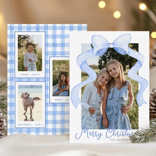 Aquarell Pink Bow Ribbon Sash Weihnachten Foto