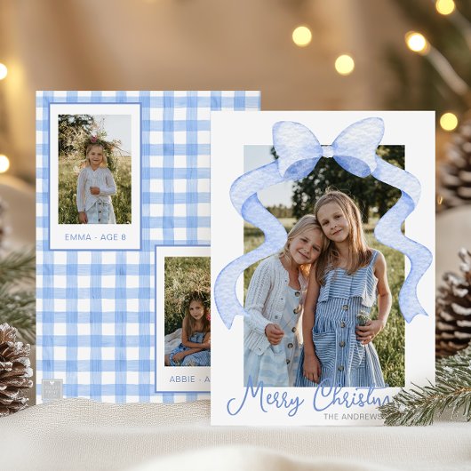 Aquarell Pink Bow Ribbon Sash Weihnachten Foto