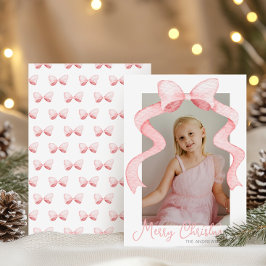 Aquarell Pink Bow Ribbon Sash Weihnachten Foto
