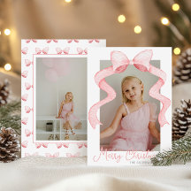 Aquarell Pink Bow Ribbon Sash Weihnachten Foto