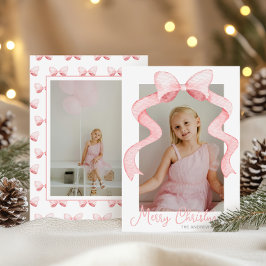 Aquarell Pink Bow Ribbon Sash Weihnachten Foto