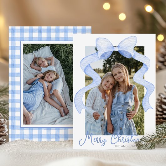 Aquarell Pink Bow Ribbon Sash Weihnachten Foto