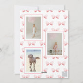 Aquarell Pink Bow Ribbon Sash Weihnachten Foto (Rückseite)