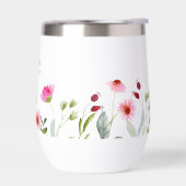 Aquarell Pink Florals Personalisierter Name Monogr (Links)
