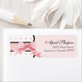 Aquarell Pink French Bow in Polka Dots Envelope (Insitu)