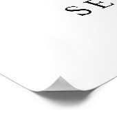 Aquarell Pink Fuchsia Blütenhochzeit Poster (Ecke)