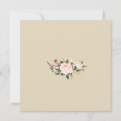 Aquarell Pink Gold Boho Brautparty Einladung (Rückseite)