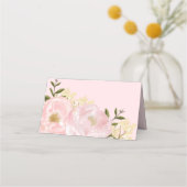 Aquarell Pink Gold Reise Adventure Baby Dusche Platzkarte (Rückseite)