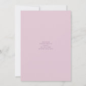 Aquarell Pink Lila Blumenbraun Gänsedusche Einladung (Rückseite)