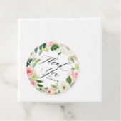 Aquarell Pink Peach Floral Kranz Vielen Dank Geschenkanhänger (Beispiel)