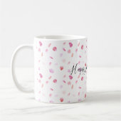 Aquarell Pink Peach Rose Petals Kaffeetasse (Links)