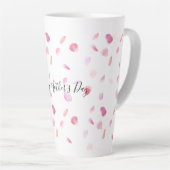 Aquarell Pink Peach Rose Petals Milchtasse (Rechte Ecke)