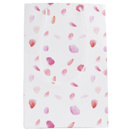 Aquarell Pink Peach Rose Petals Mittlere Geschenktüte