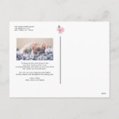 Aquarell Pink Poinsettia Frohe Weihnachten Foto (Rückseite)