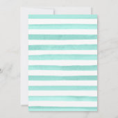 Aquarell Pink und Minze Blume Kinderdusche Einladung (Rückseite)