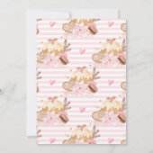 Aquarell Pink Winter Cakes & Cookies Kinderdusche Einladung (Rückseite)