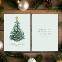 Aquarell-Pinselstrich-Weihnachtsbaum Nicht-Photo