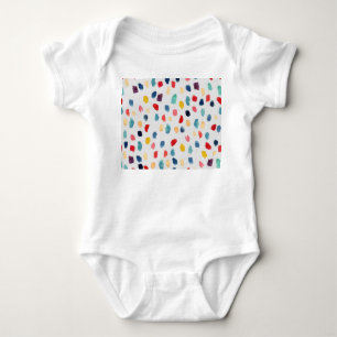 Aquarell-Pinselstriche: Nahtlos abstrakt. Baby Strampler