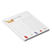 Aquarell-Pizza-Einkaufsliste Notizblock (angewinkelt)