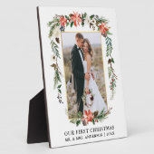 Aquarell Poinsettia Unser erstes Weihnachtsfest-Fo Fotoplatte (Seite)