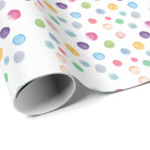Aquarell Polka Dots Geschenkpapier (Rolleneckpunkt)