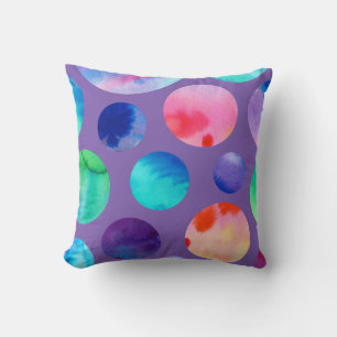 Aquarell Polka Dots Kissen