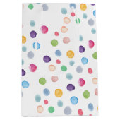 Aquarell Polka Dots Mittlere Geschenktüte (Vorderseite)