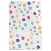 Aquarell Polka Dots Mittlere Geschenktüte (Rückseite)