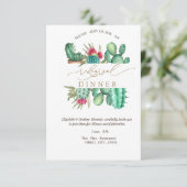 Aquarell Polka Dots Probe Abendessen Einladung (Stehend Vorderseite)