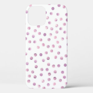 Aquarell-Polka-Punkte, rosa geometrischer Hintergr Case-Mate iPhone Hülle